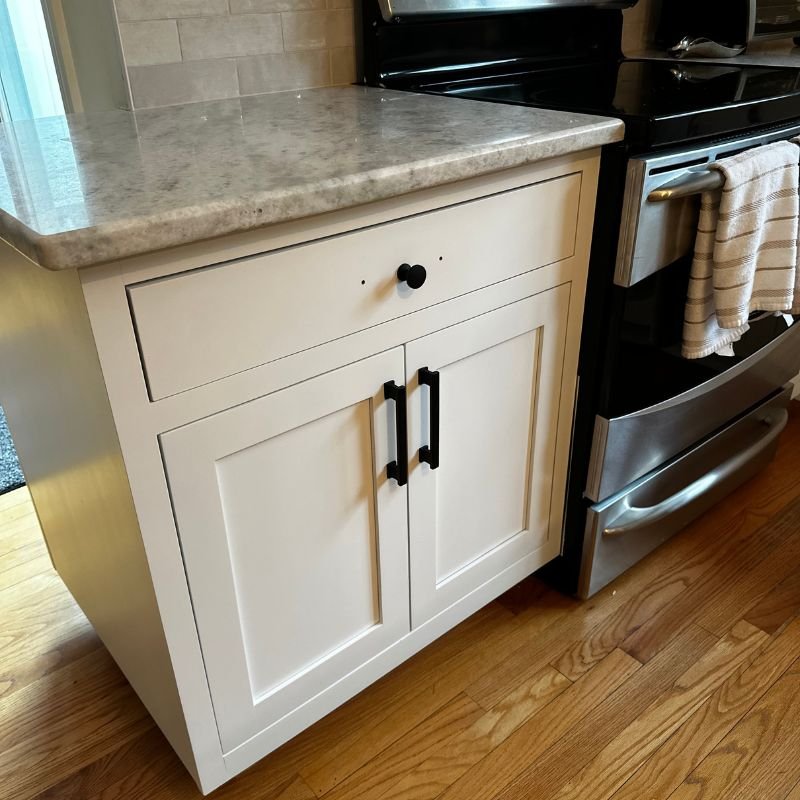 Precision-crafted custom kitchen cabinets installed by experienced carpenters
