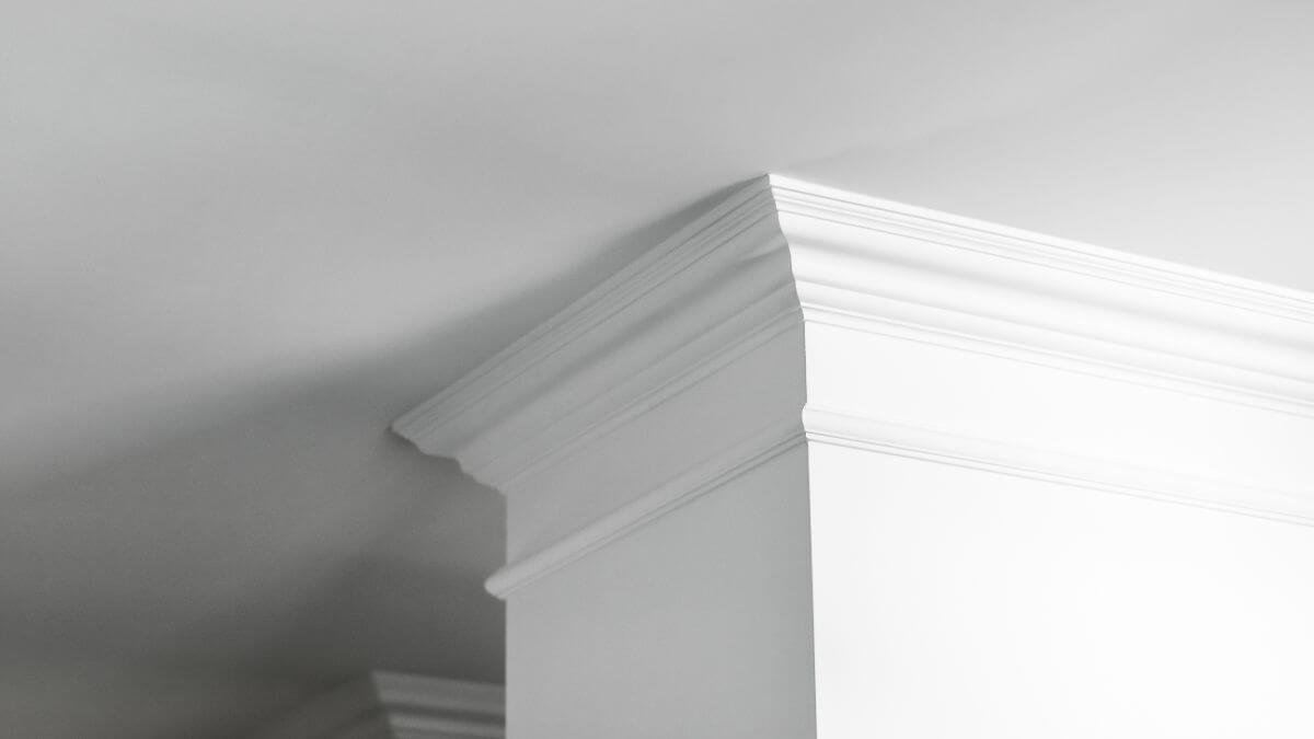 Custom crown molding ceiling installation